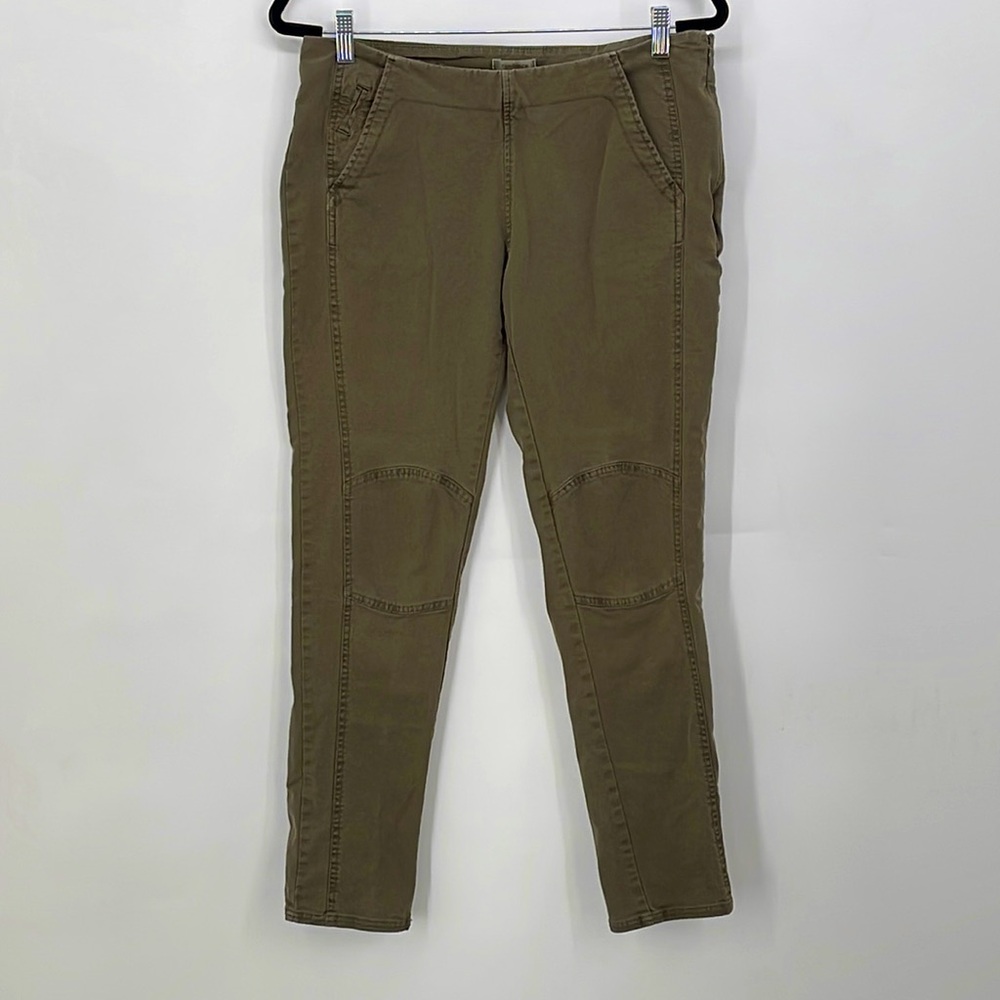 Sundance Side Zip Skinny Army Green Pants Size 6